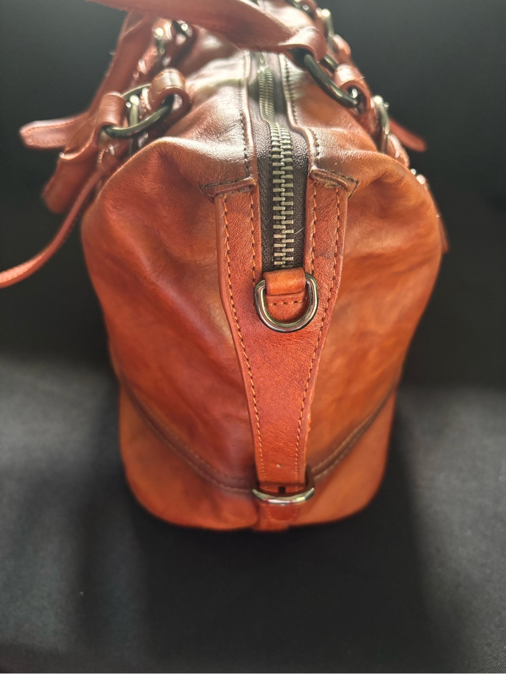 Heshe Leather handbag - Rustic Brown - Picture 4 of 10